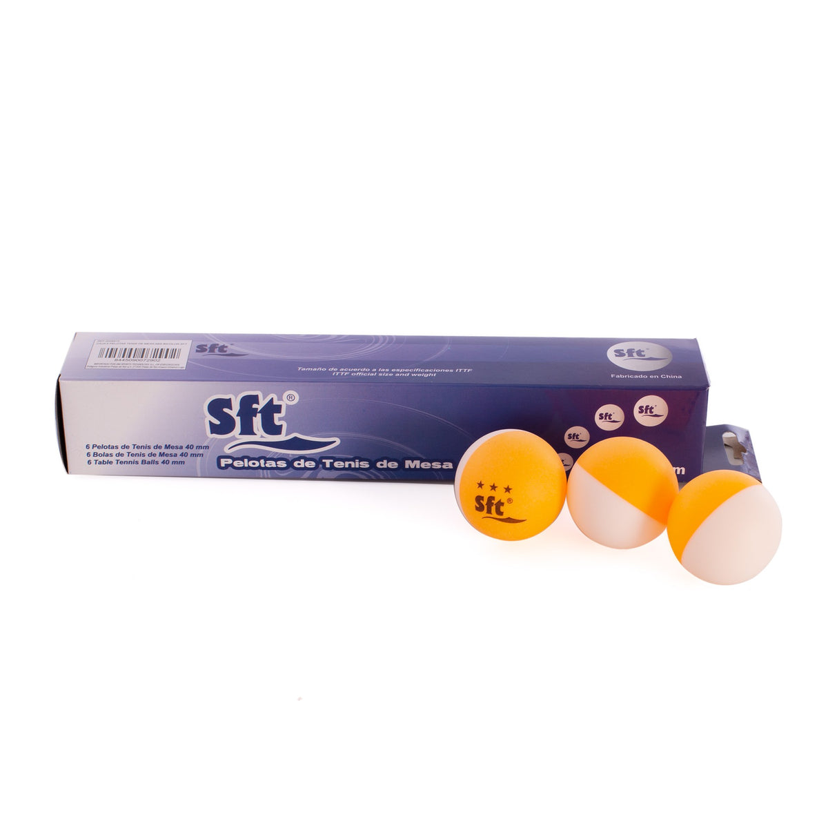 Кутия с 6 топки за тенис на маса Abs Bicolour Sft