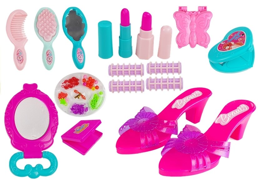 Beauty Set In A Case High Heels And Necklace