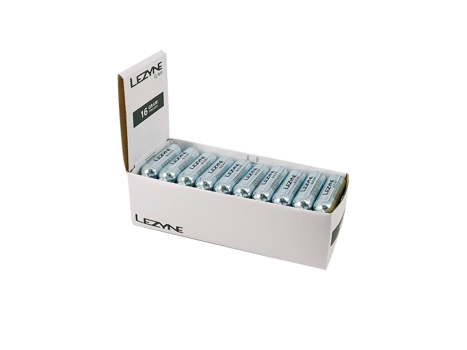 Lezyne Display Box Co2 Replacement Cartridges (16 G) Silver