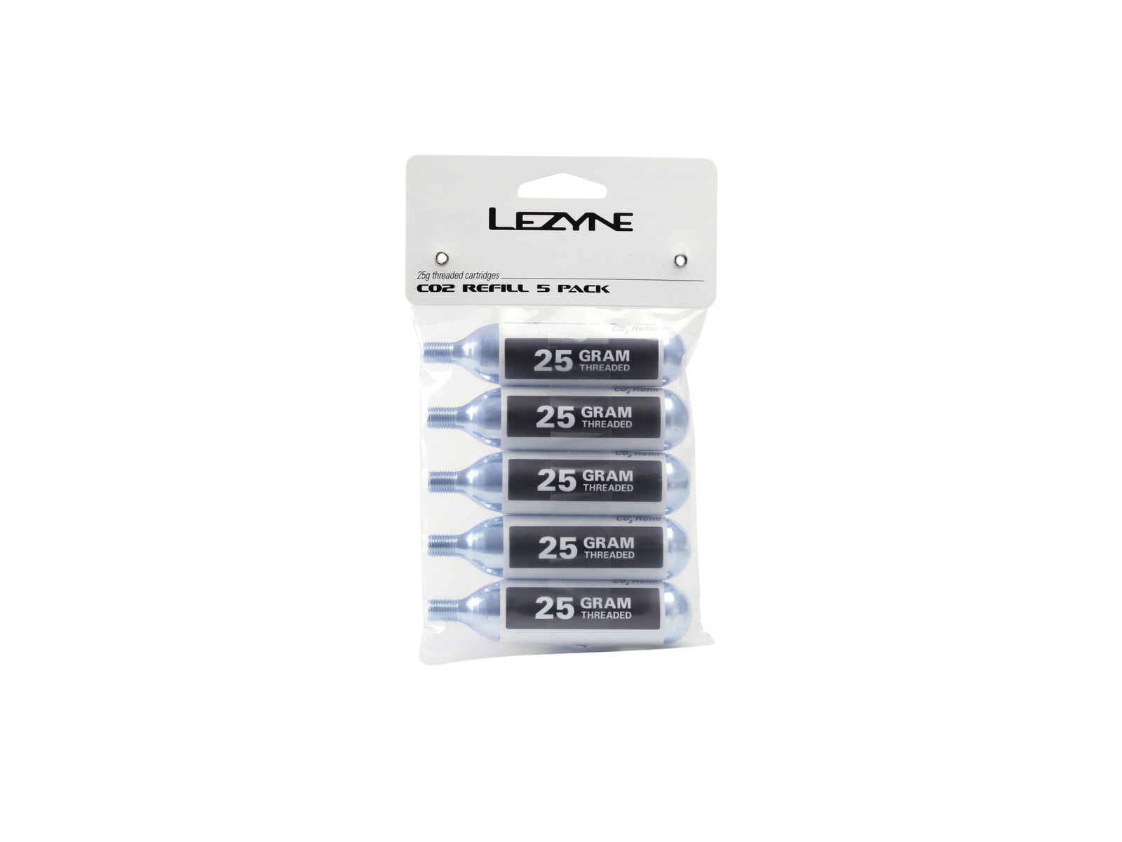 Lezyne Co2 Replacement Cartridge (25g) Silver With White Sticker
