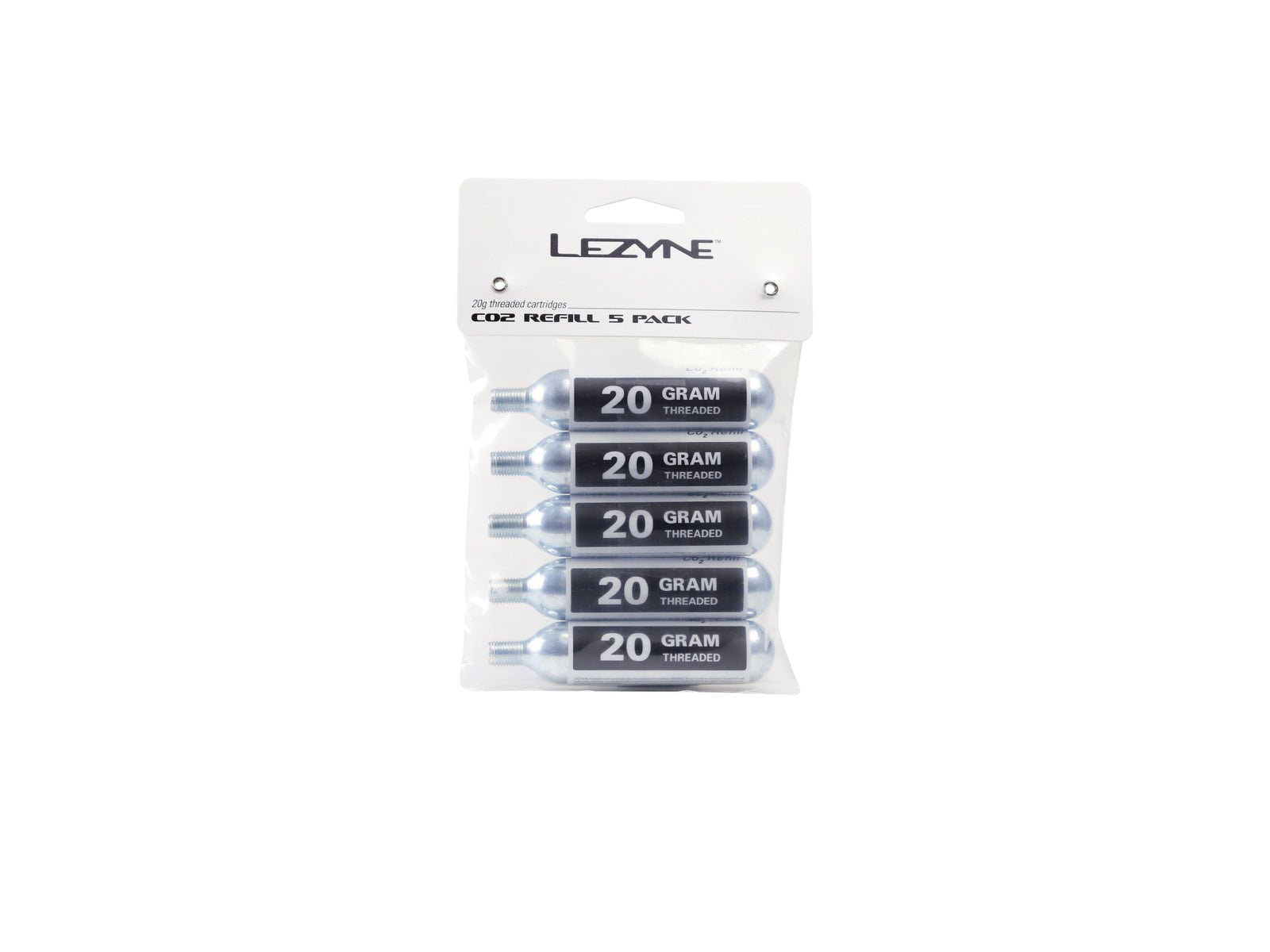 Lezyne Co2 Replacement Cartridge 20g 5 Pcs. Silber