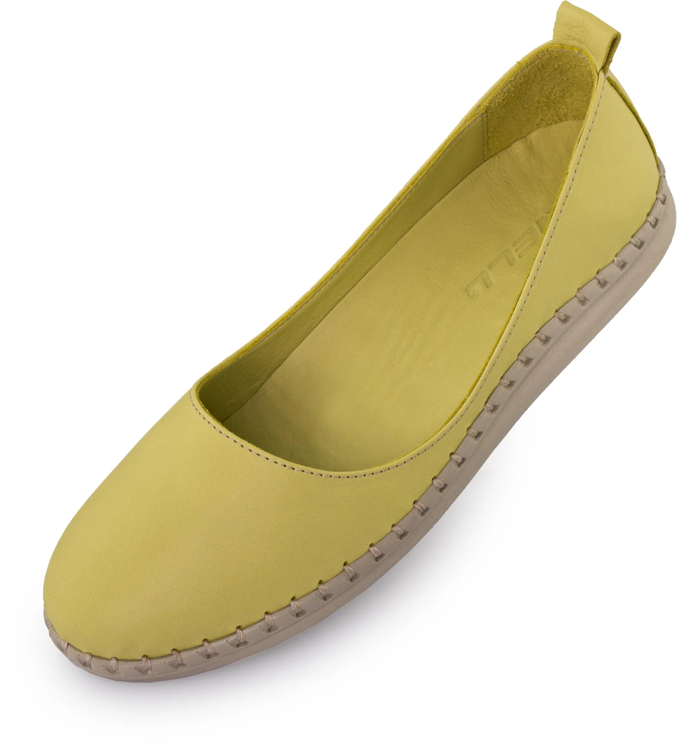 Dámske kožené baleríny Nell Sunny Lime Green
