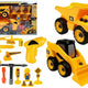 Construction Site Set Excavator Truck Crane
