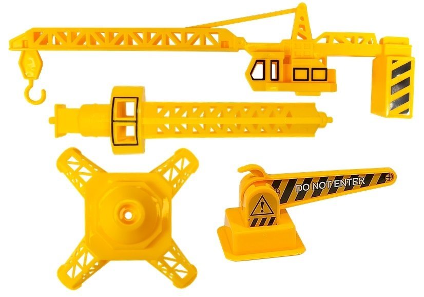 Construction Site Set Excavator Truck Crane