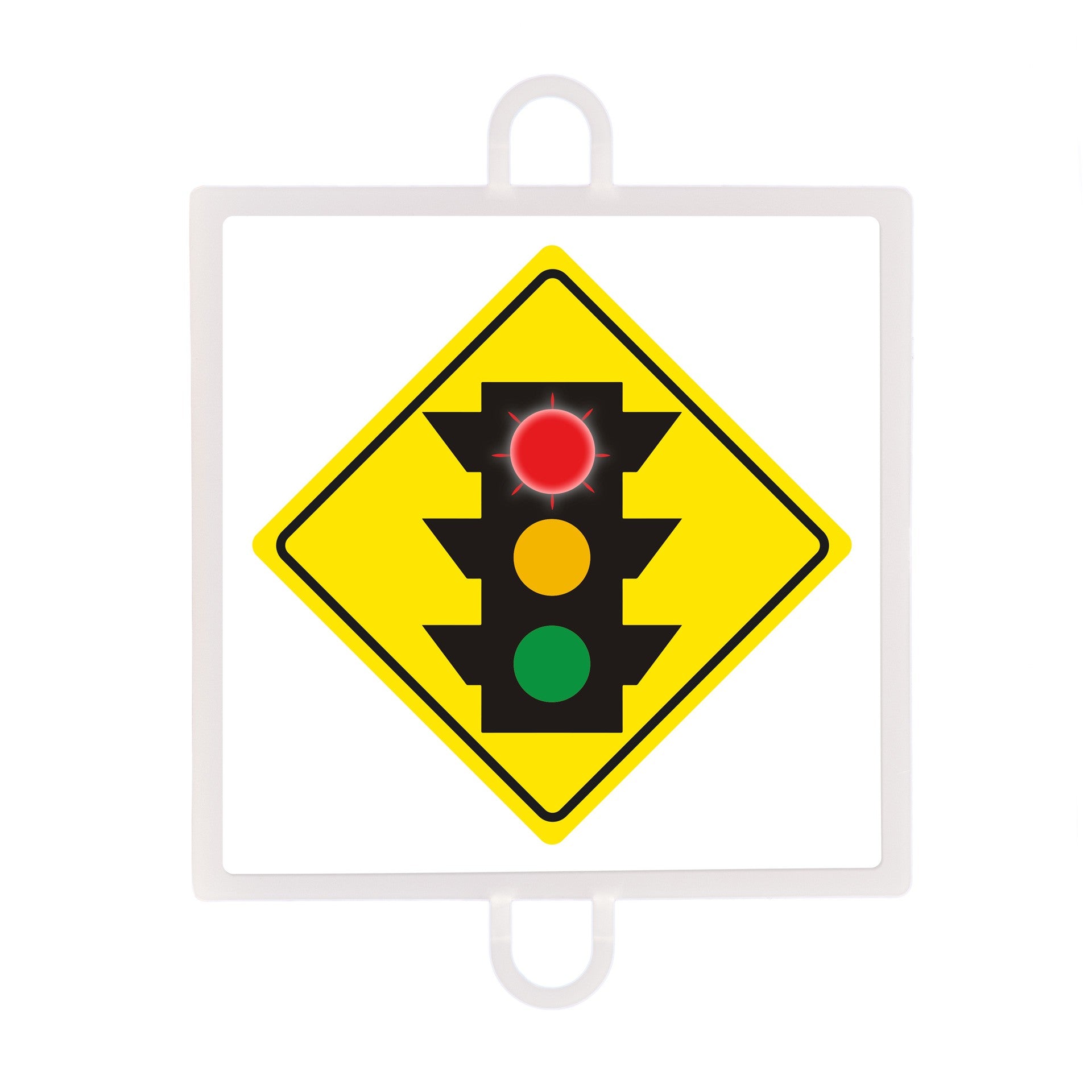 Waarschuwingsbord nr. 1 (rood verkeerslicht)