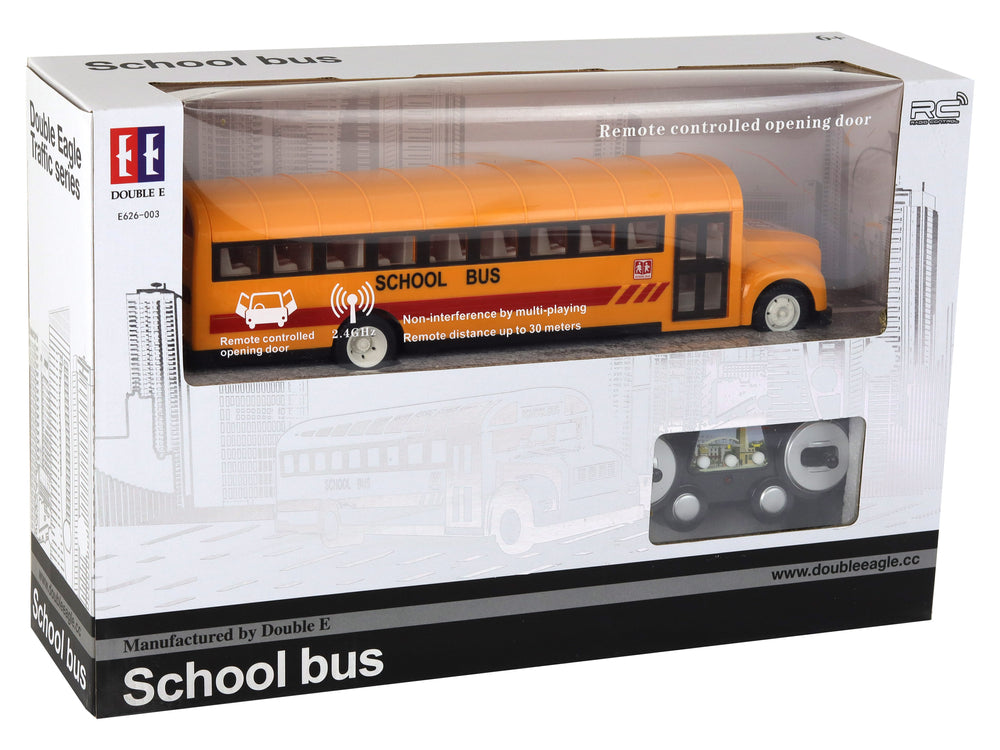 Yellow Remote Controlled R/c School Bus With Opening Doors