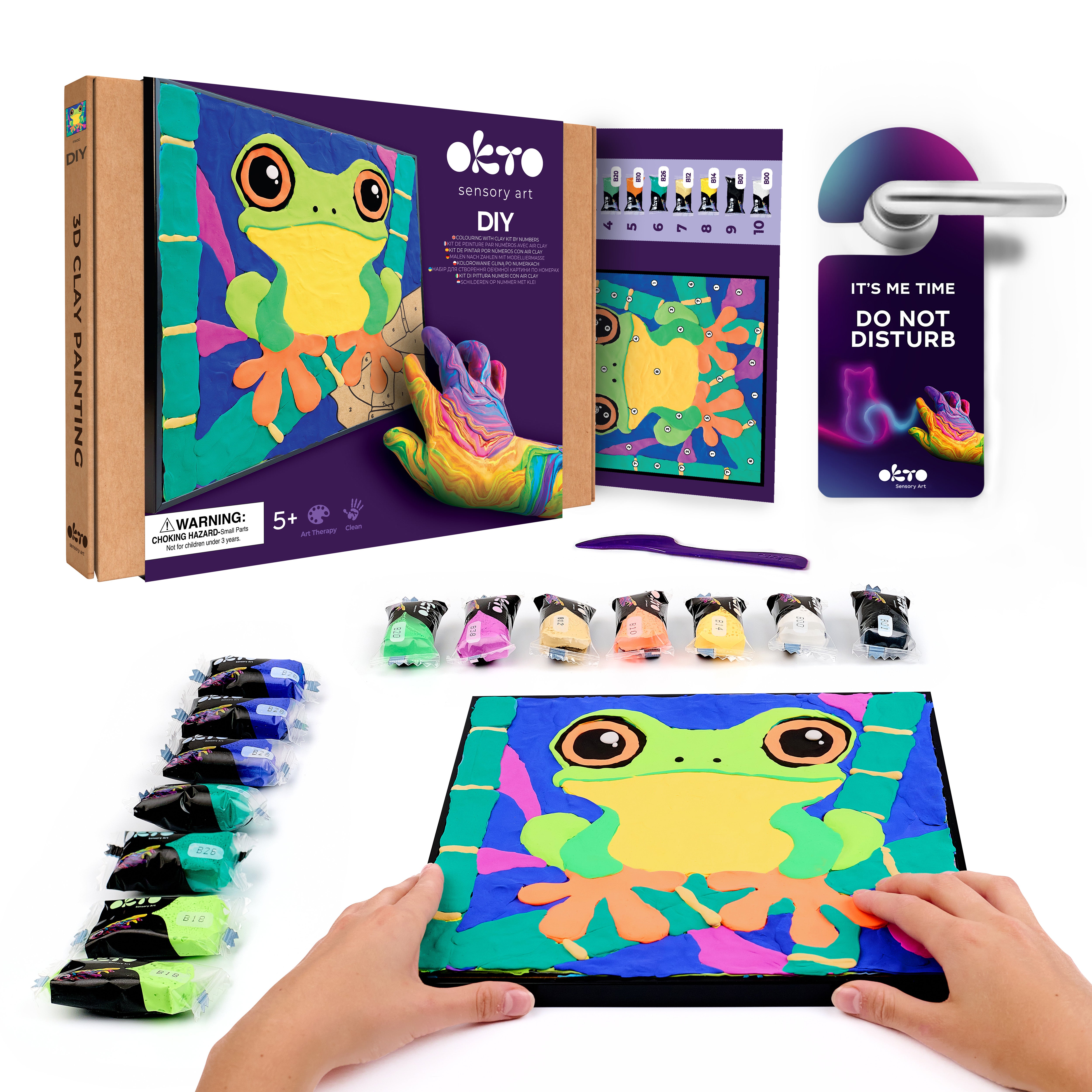 Okto Frog Art Set Paint By Numbers 29x29 cm