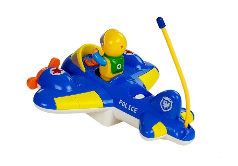 Baby R/c Airplane With Remote Control Steering Wheel Blue
