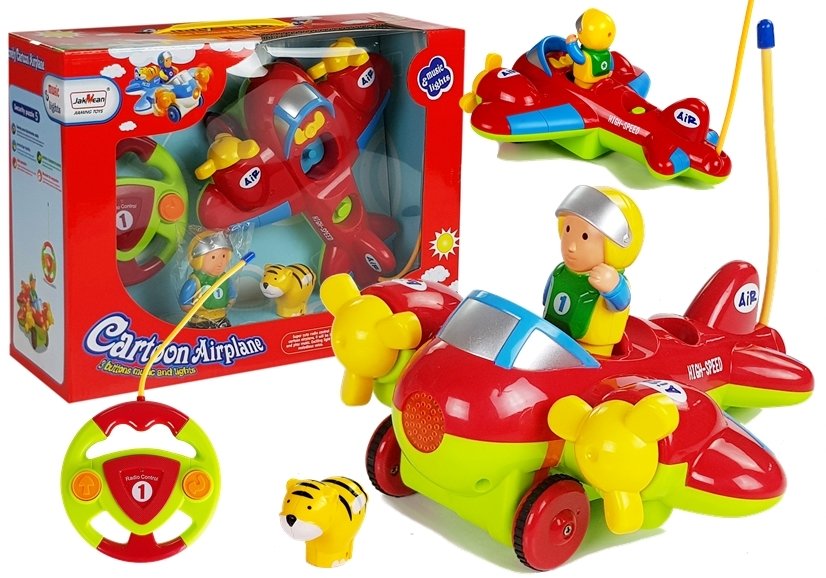 Baby-R/C-Flugzeug mit ferngesteuertem Lenkrad, rot
