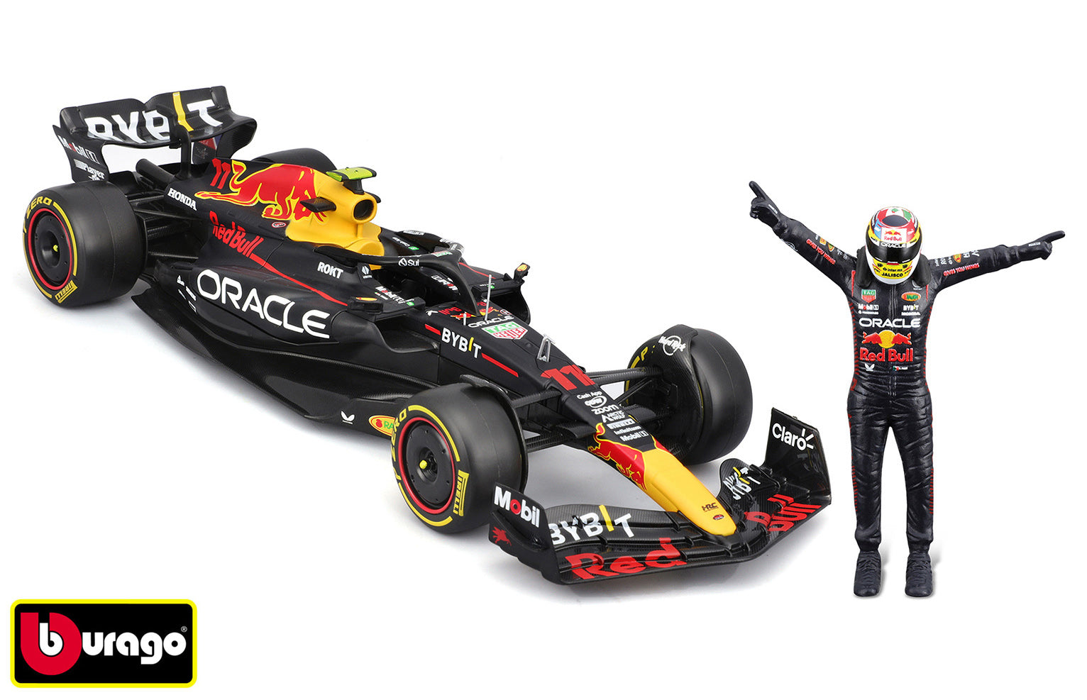 Bburago 1:24 Race Formula F1 - Red Bull Racing Rb19(2023) #11 (серхио Перез) -с пилот и декорация