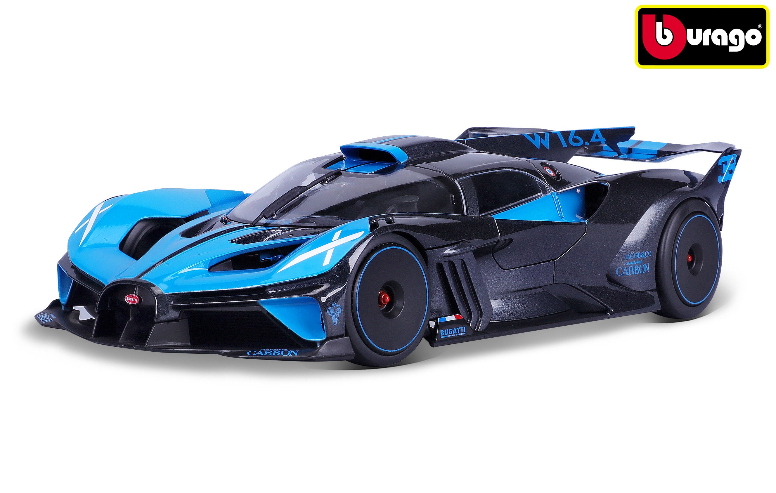 Bburago 1:18 Top Bugatti Bolide Modrá/černá
