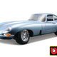 Bburago 1:18 Jaguar E Coupe Metallic Silver Blue
