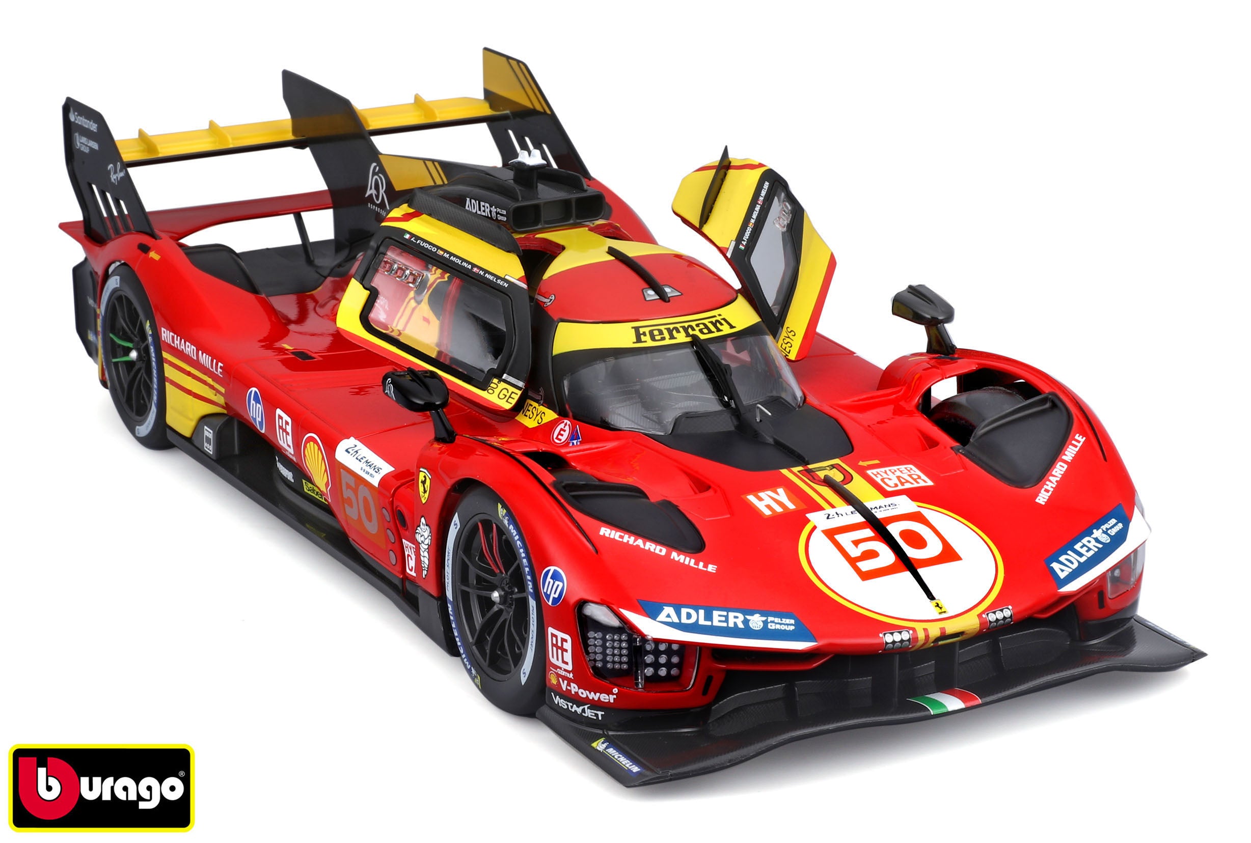 Bburago 1:18 Ferrari Racing 499p Nr.50 Red 24h Le Mans Campeão 2024