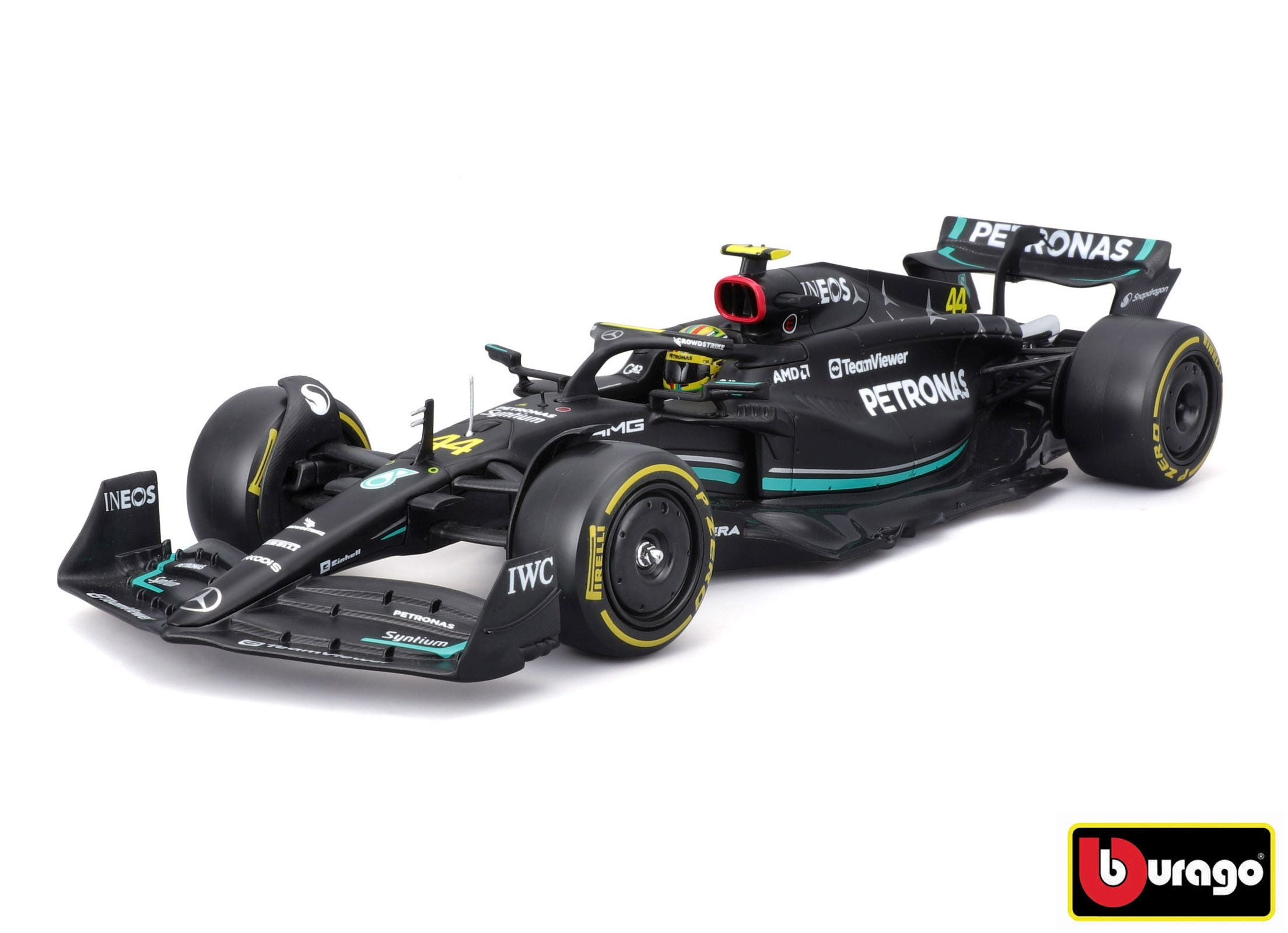 Bburago 1:24 Formule F1 Mercedes-amg Petronas W14 E Performance (2023) Nr.44 Lewis Hamilton