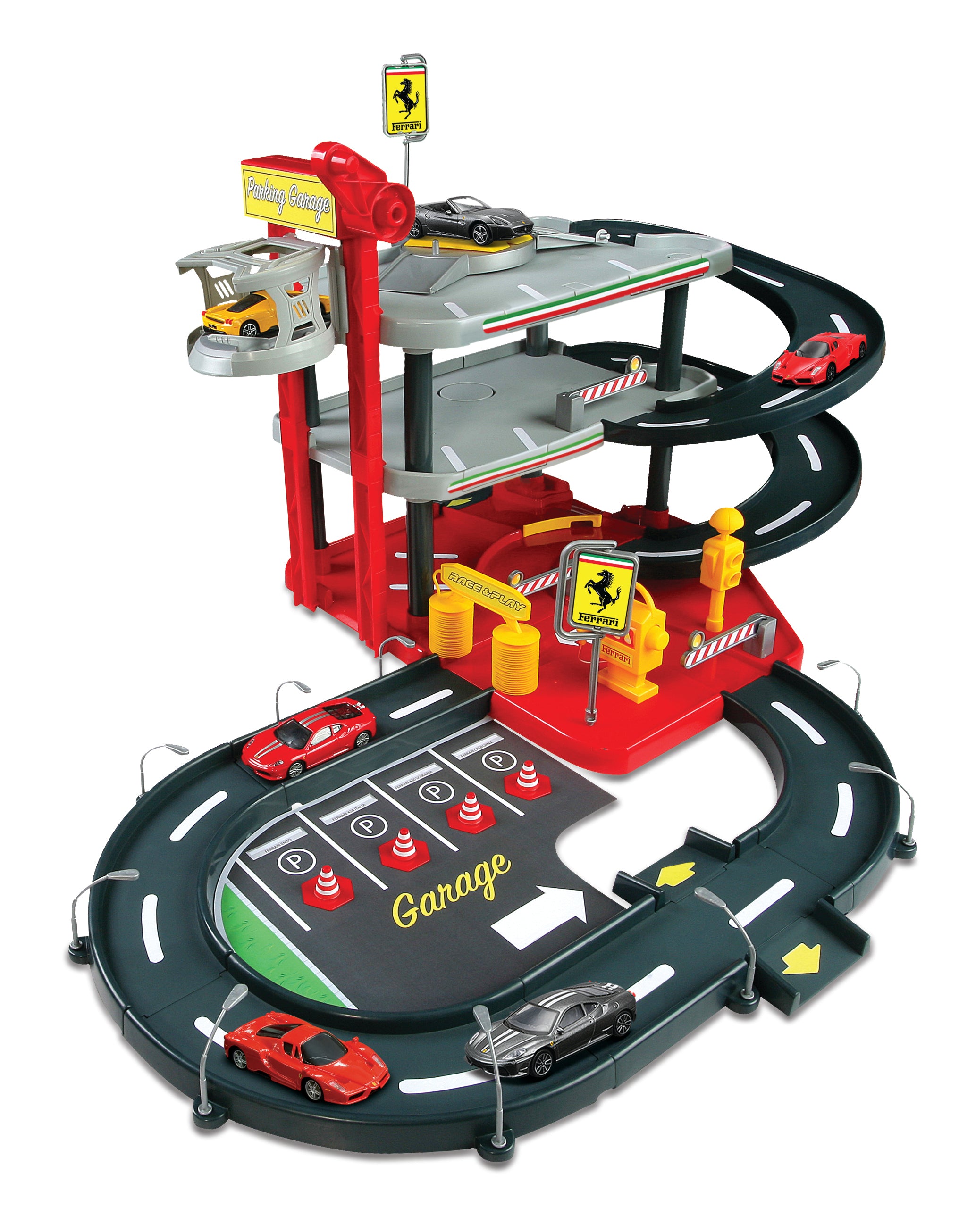 Bburago Ferrari Race & Play Garage