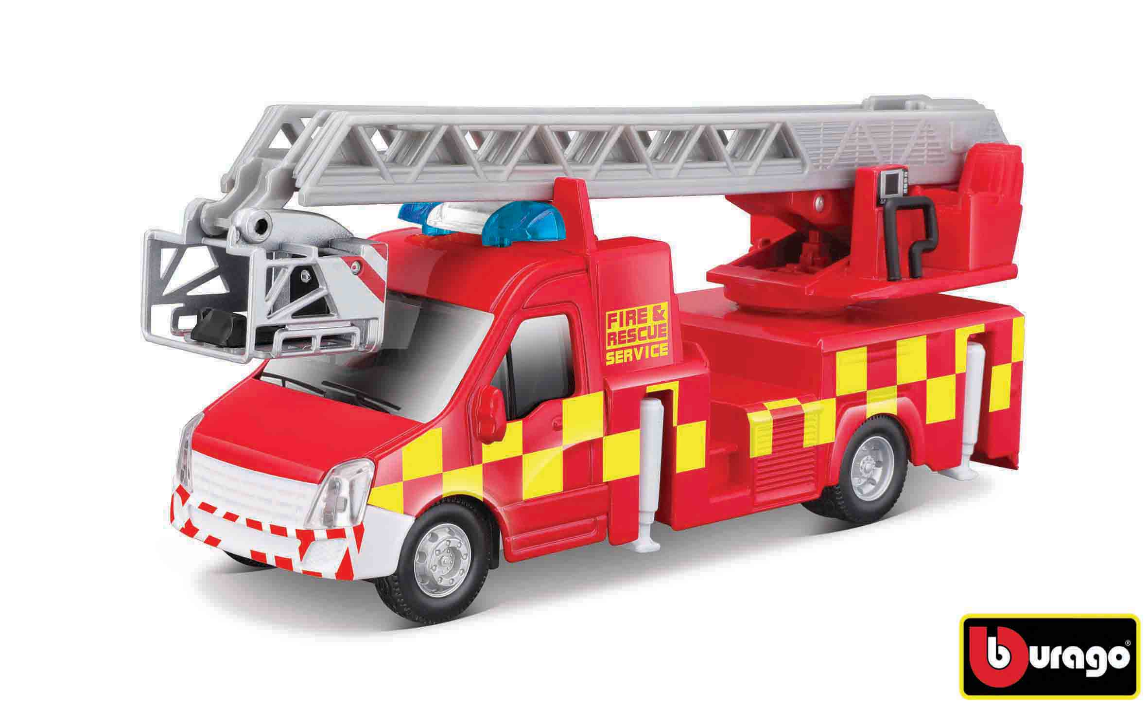 Bburago 1:43 Servisní vozidlo Hasičský vůz s žebříkem
