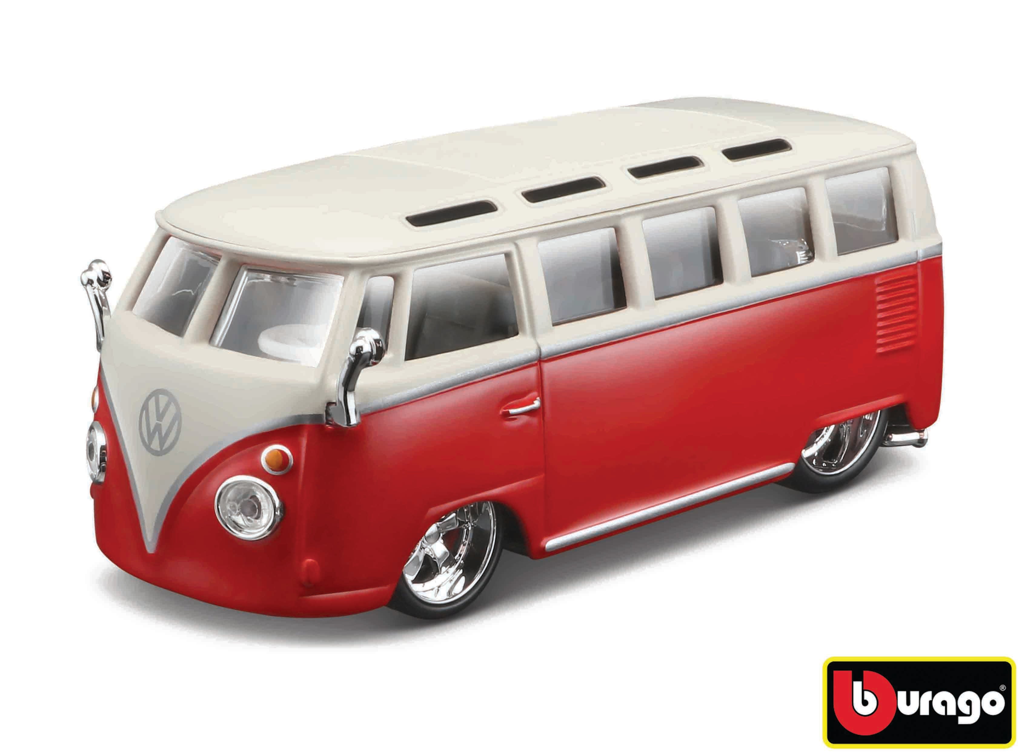 Bburago 1:32 Volkswagen Van Samba Červeno-bílá