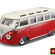 Bburago 1:32 Volkswagen Van Samba Rød-hvid