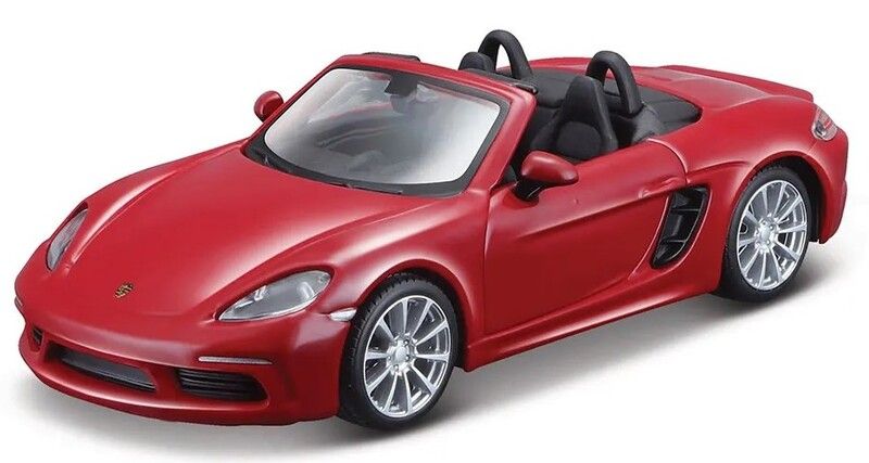 Bburago 1:32 - Porsche 718 Boxster - tmavě červená žlutá