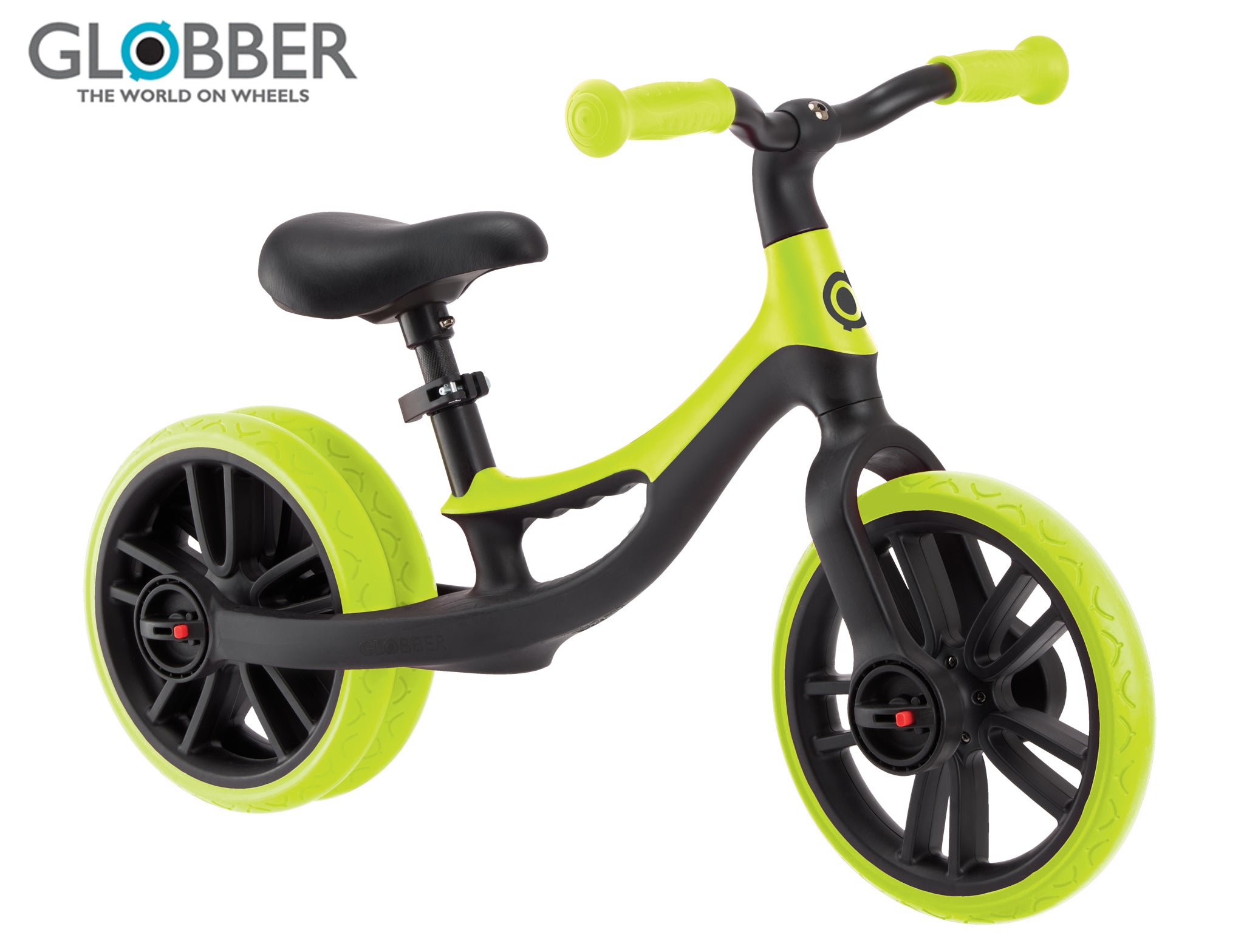 Детски балансиращ велосипед Globber Go Bike Elite Duo - зелен лайм