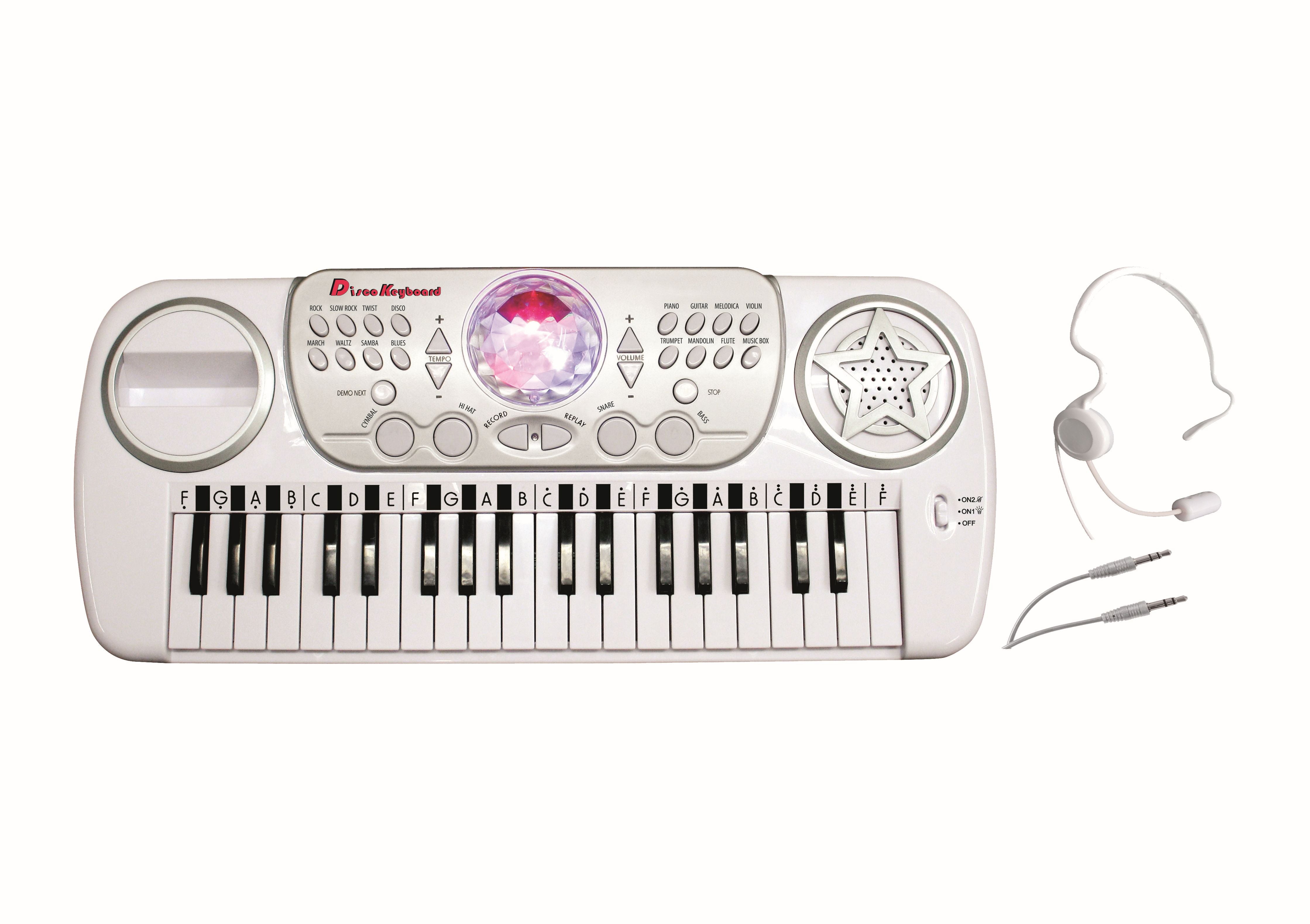 Clavier avec boule disco et microphone 50x21 Cm