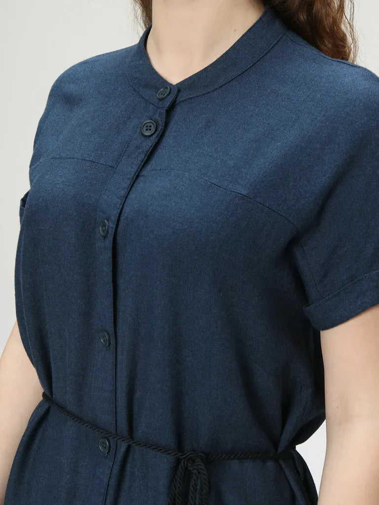 Damenkleid Loap Nella Blau