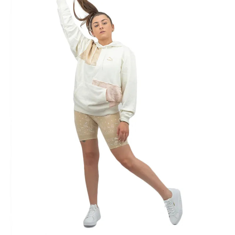 Női puma paisley kapucnis fehér-rózsaszín fehér s