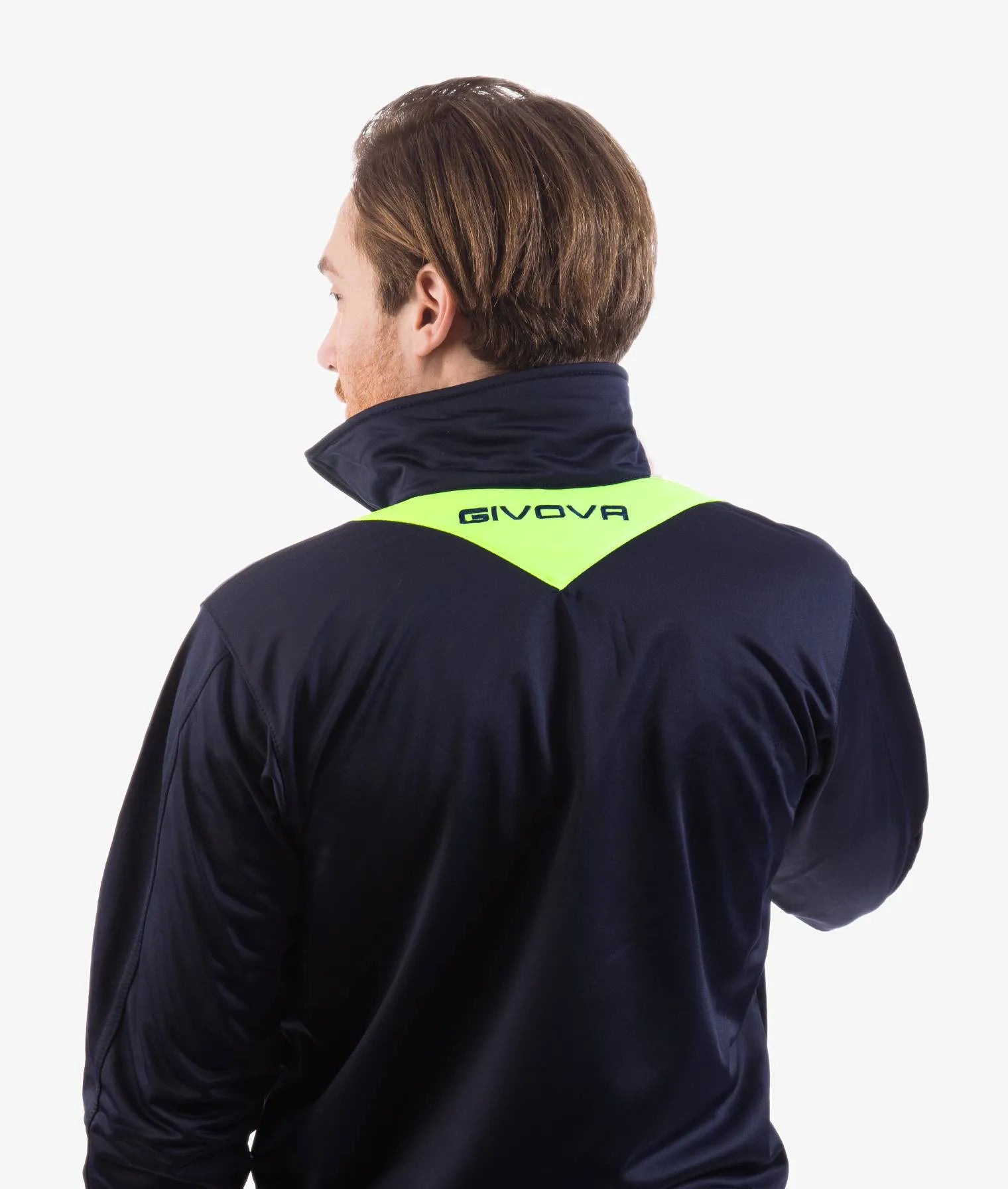 Sportset Givova Visa Marineblau-Amarillo Fluo Blau