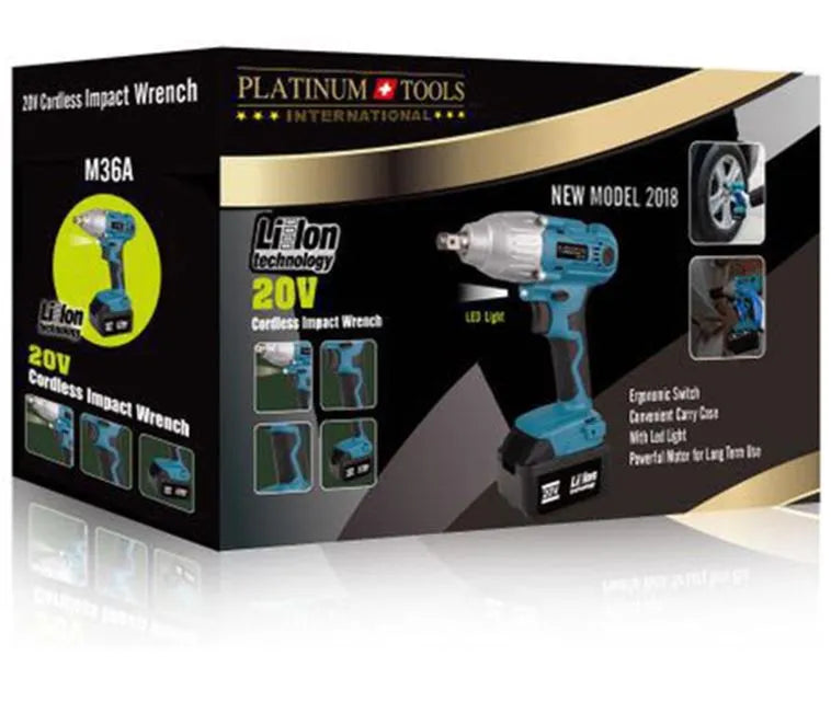 Cordless Impact Wrench Royalty Line Platinum Tools Green