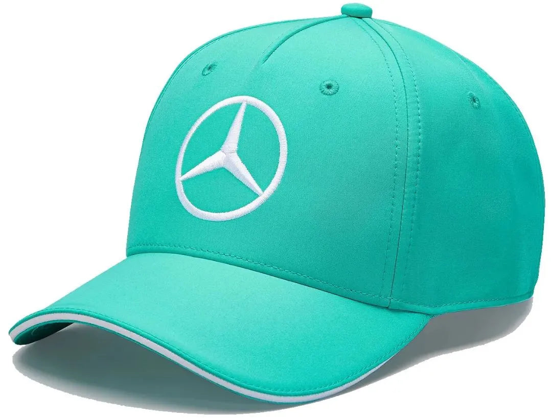 Unisex mapa Mercedes f1 team baseballová čiapka modrozelená tyrkysová