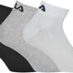 Fila Quarter Socks 3-pack Wht-gry-blk Mix 39-42