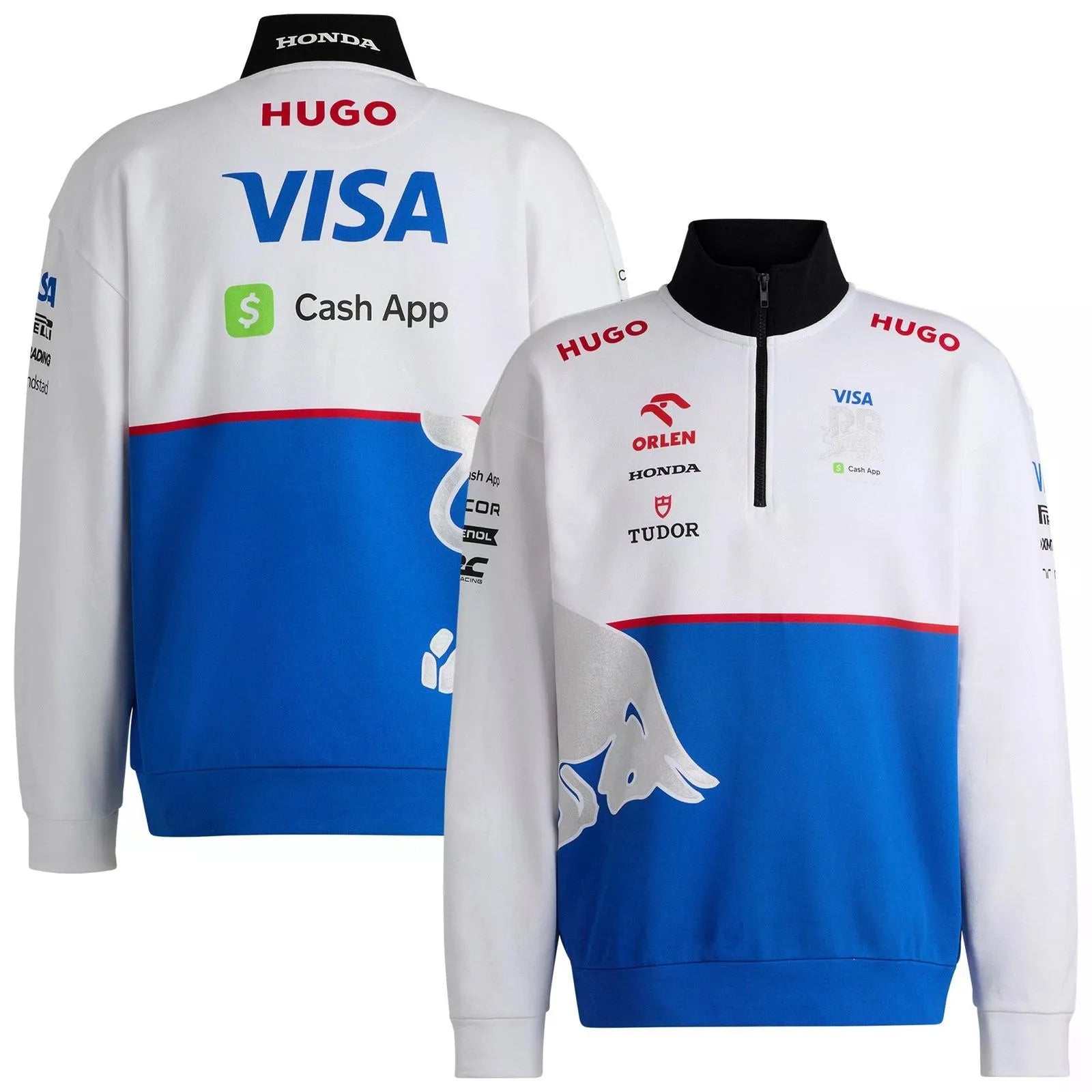 Moletom Masculino Hugo Boss Racing Bulls Masculino Vcarb Rp Team Sweater Branco Branco