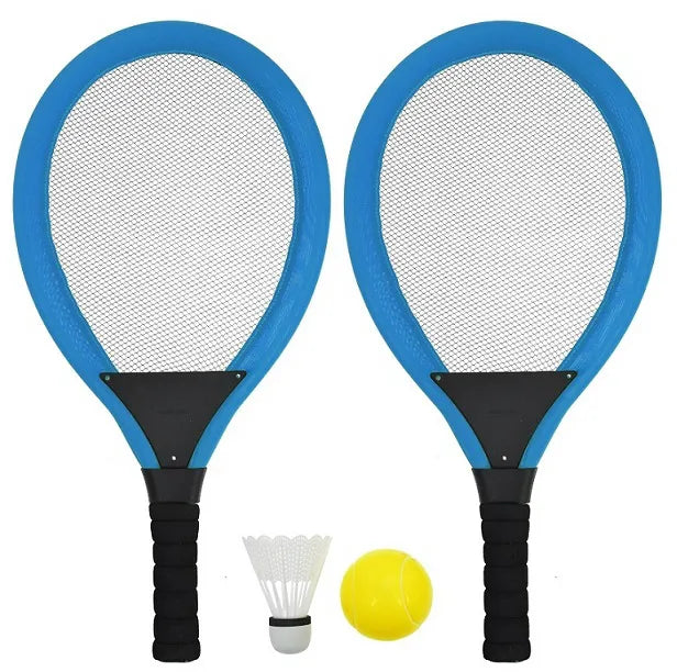 Sraith leadóige trá 2x racket+liathróid+ciseán