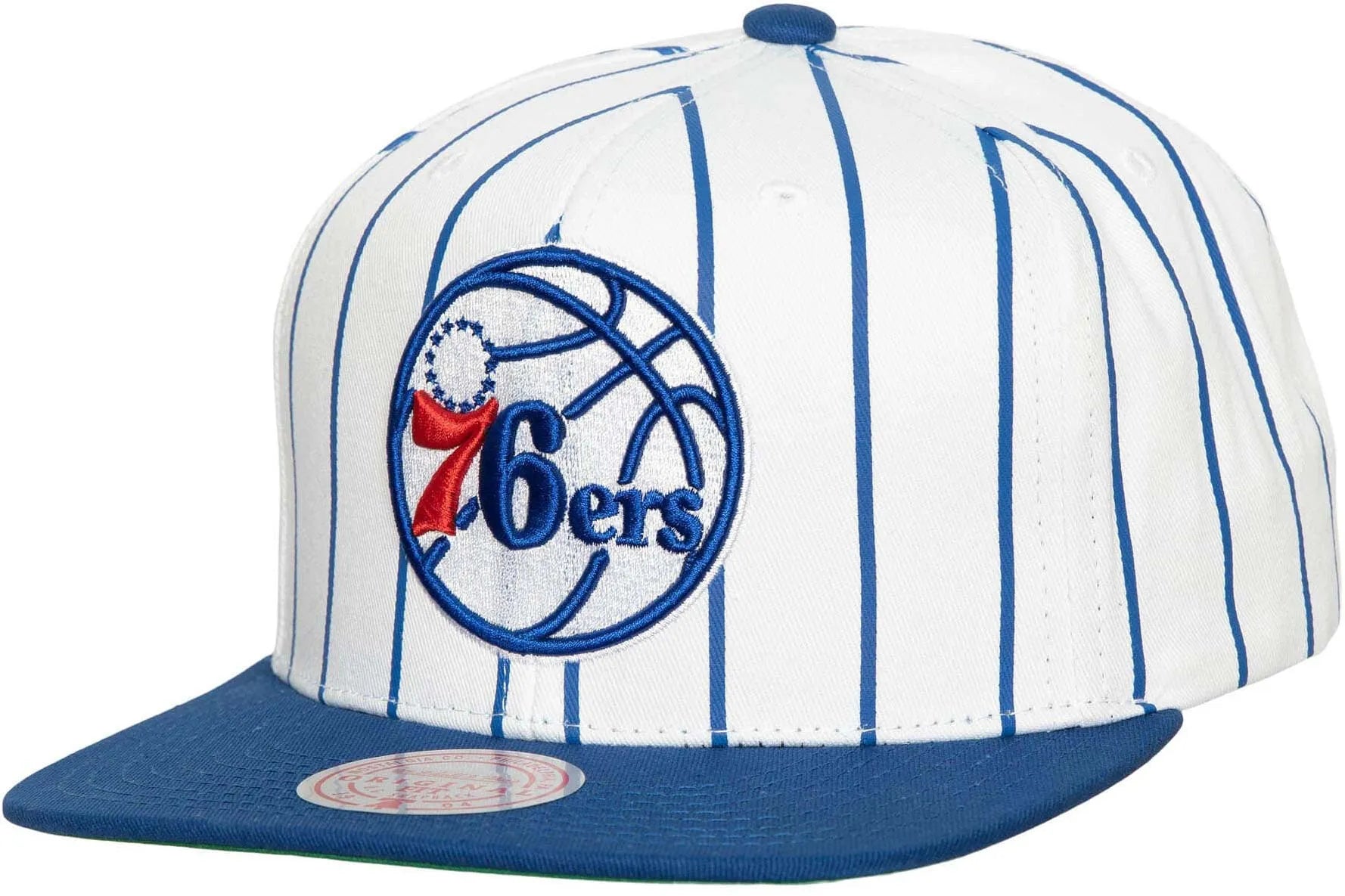 Niebieska czapka z daszkiem Mitchell & Ness NBA Philadelphia w stylu retro