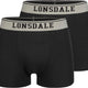 Lonsdale Oxfordshire Pack de 2 Boxers Hombre Negro