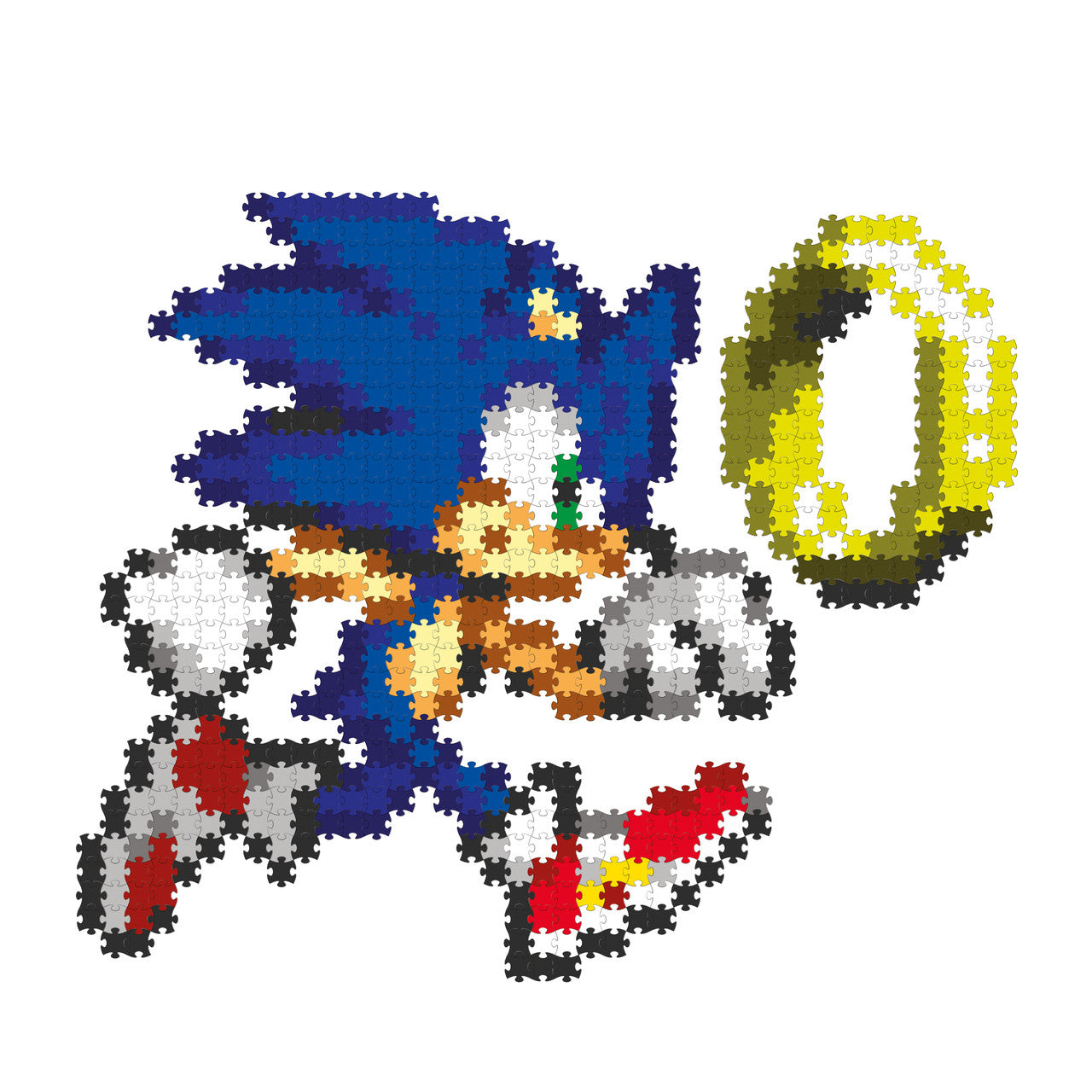 Jixelz Remix Sonic Puzzle Plastic Pixel Art Sonic & Ring