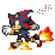 Jixelz Remix Puzal Sonic Plaisteach picteilíní Art Rith ag Scáth