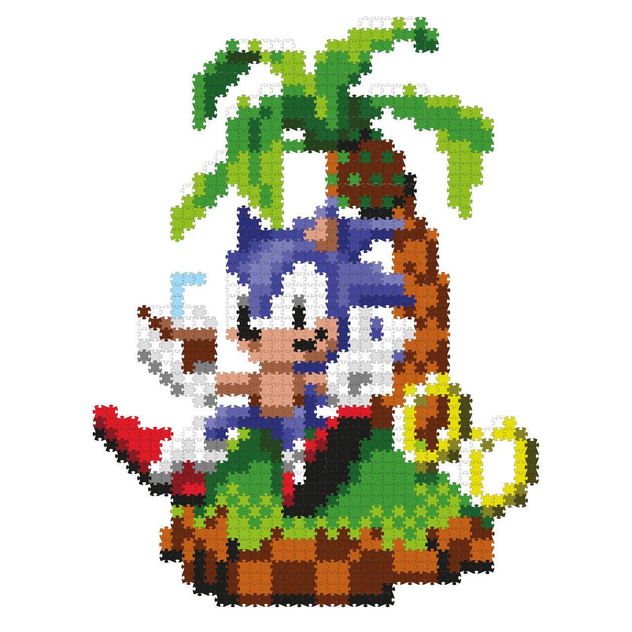 Jixelz Remix Sonic Puzzle Plastic Pixel Art Chillin' Sonic