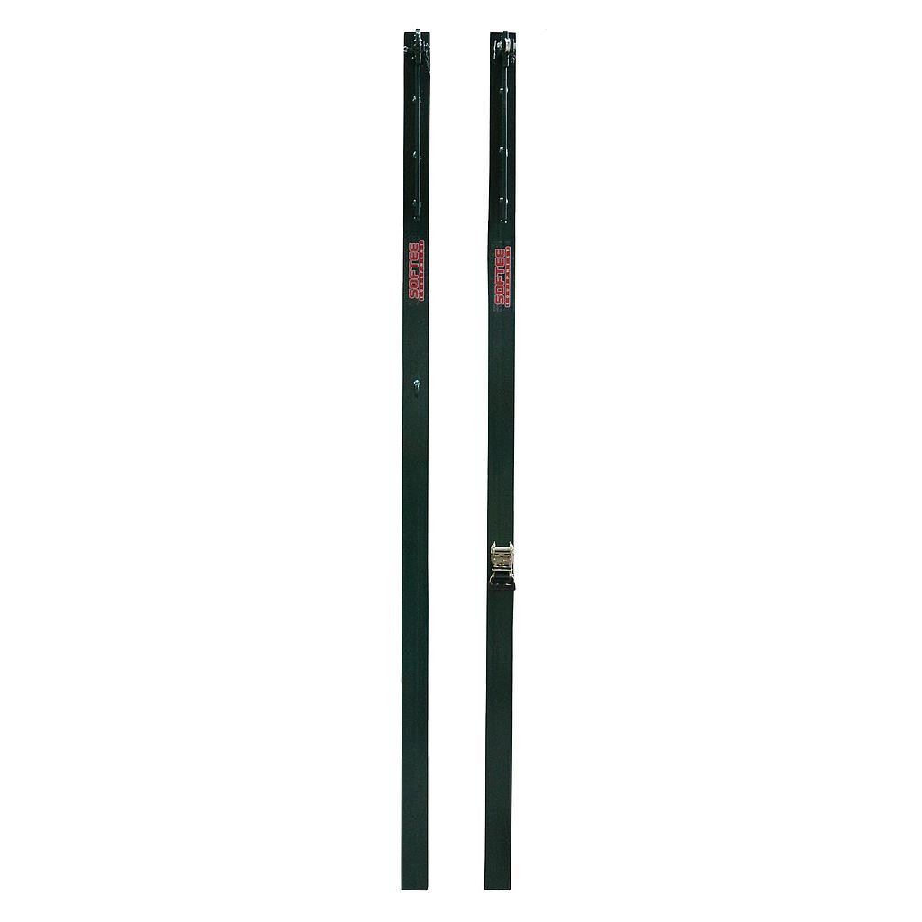 Set Metallic Volleyball Poles Fixed 80x80mm Square