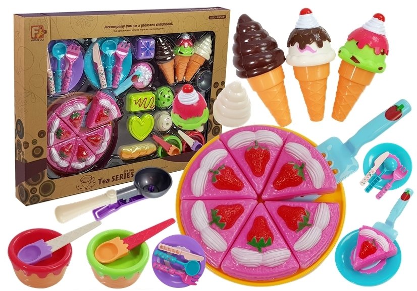 Set Di Dolci Dessert Gelati Biscotti Accessori