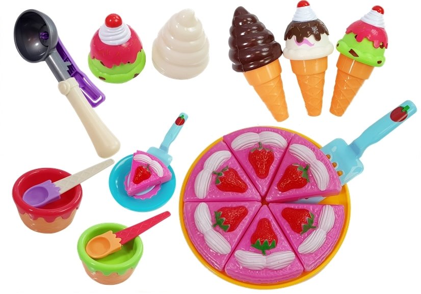 Set Di Dolci Dessert Gelati Biscotti Accessori