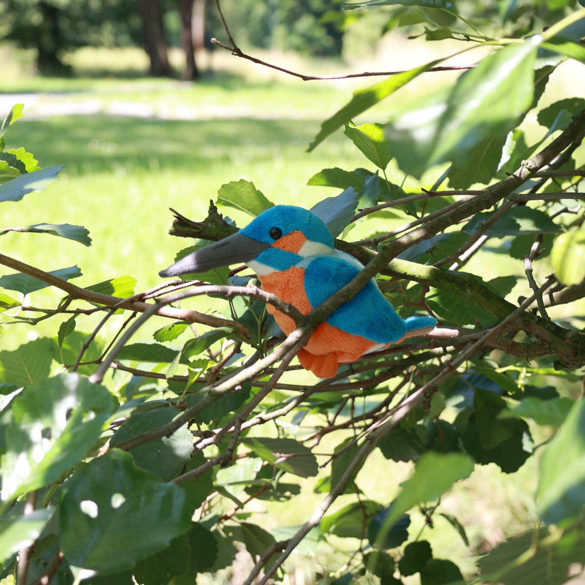 Plyšový rybárik riečny 12 cm Ekologický
