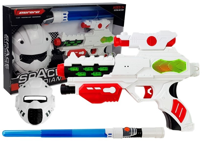 Space Laser Gun With Sword And Mask
