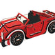 Woodcraft 3D Puzzle Red Cabrio