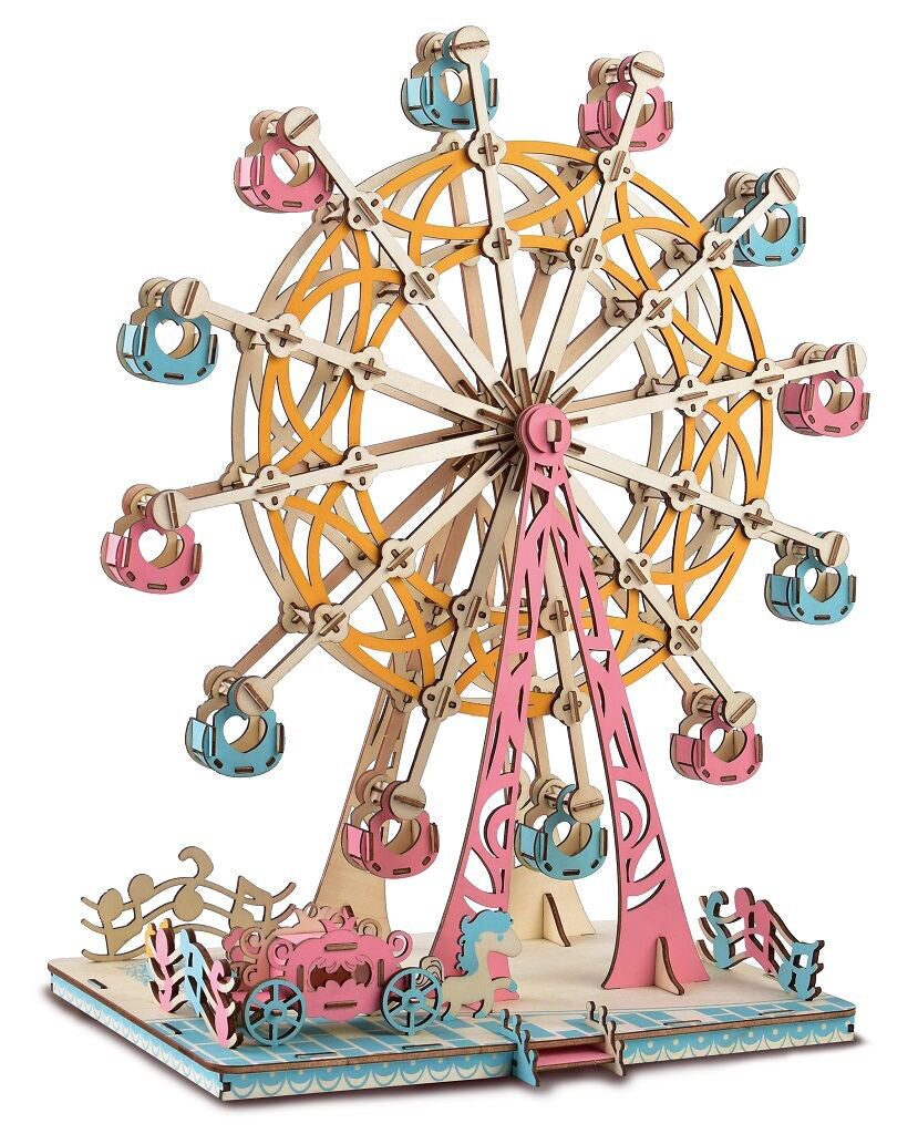 Woodcraft 3d Puzzle Noria Pastel