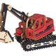 Woodcraft 3D-puzzelgraafmachine rood