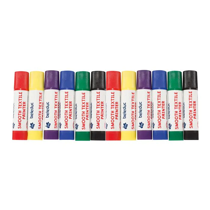 Beleduc Set Of 12 Smooth Textile Painter