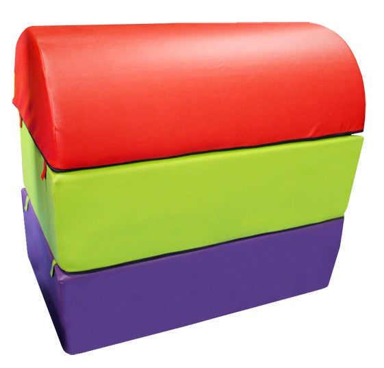 Plinton Amovible Courbé De Mousse - Trois Pièces - 100x60x90cm Multicolore