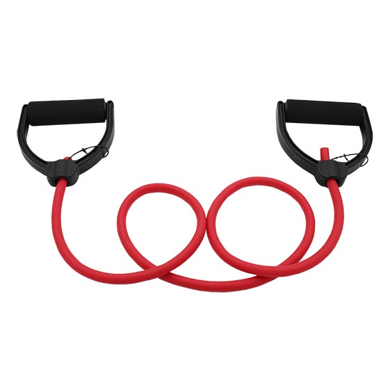 Mangos de tubo de resistencia Fitness Density Light medio nuevo rojo