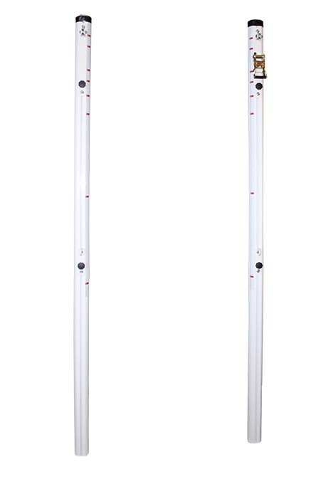 Set Of 2 Fixed Multi-height Aluminum Posts 90mm Tube
